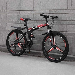 Suge Folding Bike Modern 24 Speed Folding Mountain Road Bike Beach Bicycle 24-inch Male and Female Students Shift Double Shock Absorber Adult Dual Disc Double Shock Absorber Urban Track Bike Adult Gift