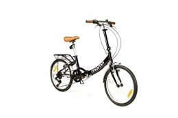 Moma Bikes Bike Moma Bikes, First Class Folding City bike 20", black, Aluminum, SHIMANO 6 Speeds, Comfort Saddle