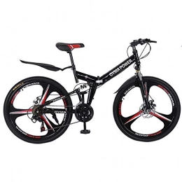 MOME Folding Bike MOME High carbon steel 26 inch foldable mountain bike, mechanical disc brake, hard aluminum tailstock never rust, lighter than steel, easy to accelerate and operate