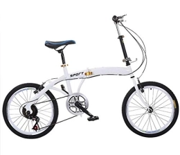 MOOLUNS Bike MOOLUNS 20 Inch Double V Brake Shock Absorber Variable Speed Bicycle, Unisex, Lightweight Carbon Steel Folding City Bike