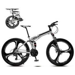  Bike Mountain Bike 24 / 26 Inches Mtb, Unisex Folding Bike Commuter, 21 / 24 / 27 Speed Gear Collapsiblemountain Bike, Cross Country Bicycle, 26in-30speed