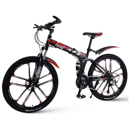  Folding Bike Mountain Bike 26 Inches, Bicycle With 10 Cutter Wheel, 8 Seconds Fast Folding Mens Women Adult All Terrainmountain Bike, 21speed