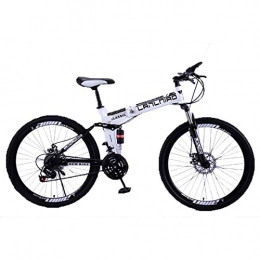 Jieer Folding Bike Mountain Bike, 26" MTB Folding Mountain Bike, Dual Suspension Bike, Shimano Gears Mountain Bike, D 24Speed