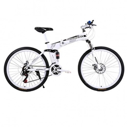 URSING Folding Bike Mountain Bike Adult 26 Inch Wheels Folding Variable Speed Bicycle Mountain Trail Bike Carbon Steel Outroad Portable Road Bicycles Adult Men Women Bike suitable for the Outdoor Cycle - 21 Speeds