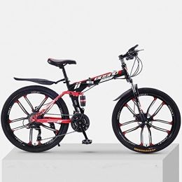 MEVIDA Bike Mountain Bike Adult Folding 24 26 Inch Double Damping Off-road Variable Speed Bicycle For Men And Women, 27-speed, Micro Shift, Fat Tire