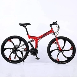 JYCCH Bike Mountain Bike, Adult Folding Mountain Bike 26 Inch 27Speed Variable Speed Road Bicycle Cycling Off-road Soft Tail Bicycle Men Women Outdoor Sports Ride BU 3 wheels- 26"21SPD (Rd 6 Wheels 26"21SPD)