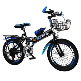 TAURU Folding Bike Mountain Bike Children Bicycle Foldable bike Ultralight Portable bike for Adult Men and Women Teens (22in)