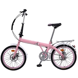  Bike Mountain Bike Folding Bike Pink 7 Speed for Mountains and Roads Double Suspension Wheel, Height and Space Saving Better, Suitable Adjustable Seat I