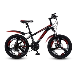  Folding Bike Mountain Bike Folding Bikes with High Carbon Steel Frame, Featuring 21 / 24 Speed Shifter, Double Disc Brake and Dual Suspension Anti-Slip Bicycles(Size:20 inch 21 speed, Color:Red)