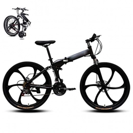 KuaiKeSport Bike Mountain Bike for Men Women, 27-speed Index System Folding MTB Bike for Adults Student, 26-Inch Folding Bike Lightweight Folding Speed Bicycle, Fold up City Bike, Double Damping Bicycle Fat Tire, Black