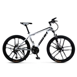  Bike Mountain Bike, Mountain Trail Bike High Carbon Steel Folding Outroad Bicycles, Bicycle Full Suspension Gears Dual Disc Brakes, A-21speed