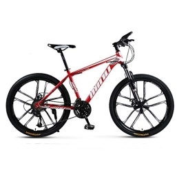  Bike Mountain Bike, Mountain Trail Bike High Carbon Steel Folding Outroad Bicycles, Bicycle Full Suspension Gears Dual Disc Brakes, C-30speed