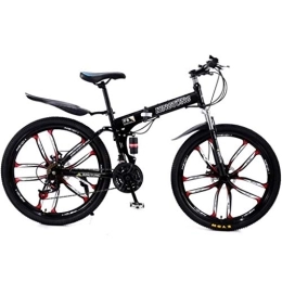 WGYDREAM Folding Bike Mountain Bike Youth Adult Mens Womens Bicycle MTB 26 Inch Foldable Mountain Bicycles 24 / 27 Speeds Lightweight Aluminium Alloy Frame Full Suspension Disc Brake Mountain Bike for Women Men Adults