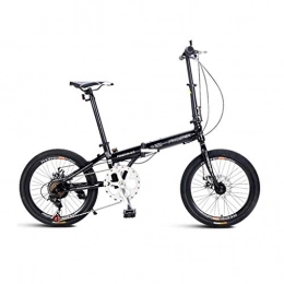 Mountain Bikes Bicycle Folding Bicycle Variable Speed Shock Absorber Portable Dual Disc Brake One Wheel 8 Speed (Color : Black, Size : 150 * 60 * 92cm)