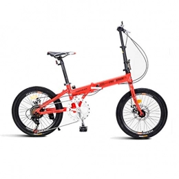 Mountain Bikes Folding Bike Mountain Bikes Bicycle folding bicycle variable speed shock absorber portable men and women folding one wheel ultra light aluminum folding bike 7 speed (Color : Red, Size : 150 * 60 * 92cm)