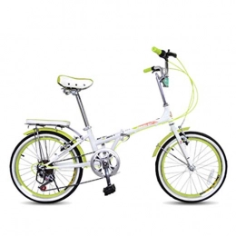 Mountain Bikes Folding Bike Mountain Bikes Bicycle folding bike variable speed bicycle shock absorber for men and women 7-speed shift 20 inches (Color : Yellow, Size : 146 * 60 * 65cm)