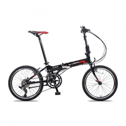Mountain Bikes Folding Bike Mountain Bikes Bicycle shock absorber bicycle folding bike road bike variable speed bicycle single bicycle 20 inches 8 speed (Color : Black, Size : 150 * 60 * 88cm)