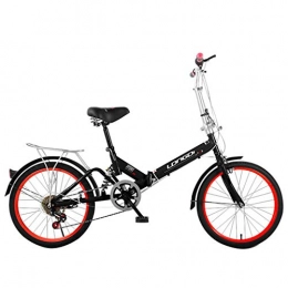 Mountain Bikes Bike Mountain Bikes Bicycle Small Mini Shock Absorber Bicycle Folding Bicycle 20 Inch Adult Single Speed Shift Bicycle (Color : Black, Size : 125 cm*60 cm*111 cm)