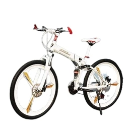  Bike Mountain Bikes Mtb Bike Cycling Folding Bicycle for Adults Mens Women for Kids Variable Speed Adult, White1, 24 inch 24 speed