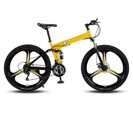 ZhanMazwj Bike Mountain Folding Bicycle 26 Inch Adult Male And Female Racing Off Road Variable Speed Integrated Wheel Double Shock Absorption 24 Speed Student Bicycle