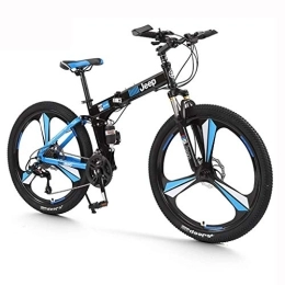 AYDQC Bike Mountain Trail Bike Pro Bike Folding System Mountain Folding Bike City Bike, Bike Mens Mountain Bike 24 Speeds 26 Inch Bicycle Snow Bike Pedals (Color : Blue) fengong (Color : Blue)