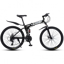 MSG ZY Bike MSG ZY Fold MTB Cycle, High-Carbon Steel Frame, 26", 24-27 Speeds All-Terrain Bicycle, Mountain Bike With Dual suspension Dual Disc Brake