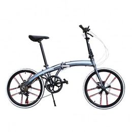 MTCWD Folding Bike MTCWD Folding Bicycle / Bike / Lightweight Alloy Folding City Bicycle Bike - 12kg ( Color : C , Size : 155x38x118cm )