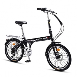 MTTKTTBD Folding Bike MTTKTTBD Compact Folding Bike, Double Disc Brake, 20 Inch Wheel, Lightweight Folding Bicycle with Galvanized Hanger Great for City Riding and Commuting for Student Men and Women