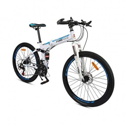 MTTKTTBD Bike MTTKTTBD Lightweight Folding Bike, Double Disc Brake, 24-Speed 26-Inch Compact Folding Bicycle Great for City Riding and Commuting for Student Men and Women