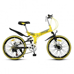 MTTKTTBD Folding Bike MTTKTTBD Portable Folding Bike, 22-Inch Wheel, High Carbon Steel Frame, Double Disc Brake, Compact Folding Bicycle Great for City Riding and Commuting for Student Men and Women