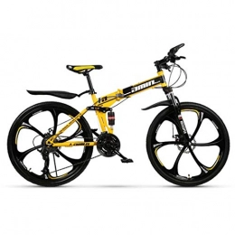 MUYU Bike MUYU 21-speed(24-speed, 27-speed) Road Bikes Bicycle Foldable Aluminum Road Bicycle Dual Disc Brake Bicycles, Yellow, 27speed