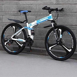 MYPNB Bike MYPNB Folding Bicycle Bike, 24 Inches Anti-Slip Wheels, Dual Disc Brake Bicycle, Thickened High Carbon Steel Frame, Unisex, Commuter City Caravan Bike 5-25 (Color : B2, Size : 30 speed)