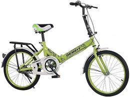 NANA318 Folding Bike NANA318 Folding bike 20 inch folding bike Folding bike Folded folding bike made of carbon steel light and robust (blue)-green