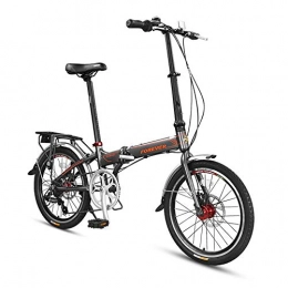 NBWE Folding Bike NBWE Aluminum Alloy Folding Bicycle Variable Speed Flywheel Double Disc Brakes Aluminum Alloy Drums Male and Female Road Mountain Bike 20 Inches Commuter bicycle
