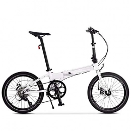 NBWE Bike NBWE Folding Bicycle Disc Brakes Adult Men and Women Aluminum Alloy Bicycle 20 Inch 8 Speed Commuter bicycle