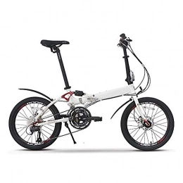 NBWE Folding Bike NBWE Folding Bicycle Shifting Shock Absorption Soft Tail Bicycle Male and Female Students Style Black 20 Inch 27 Speed Off-Road Cycling