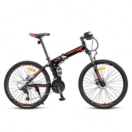 NBWE Bike NBWE Folding Mountain Bike Cross-Country Double Shock-Absorbing Shift Youth Students 26 inches 27 speed Commuter bicycle