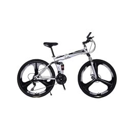 NEDOES  NEDOES Mens Bicycle High Carbon Steel Frame Off-Road Variable Speed Folding Mountain Bike Shock-Absorbing Disc Brake Adult Road Bike