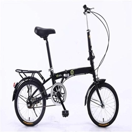 Nfudishpu Bike Nfudishpu Ultralight Portable Folding Bicycle for Children Men And Women Lightweight Aluminum Frame Fold Bike16-Inch, Black