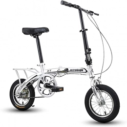 NoMI Bike NoMI 12 Inch Folding Bicycle Student Bicycle Adult Compact Foldable Bike Mini Lightweight Folding Bike To Work School Bicycle, White