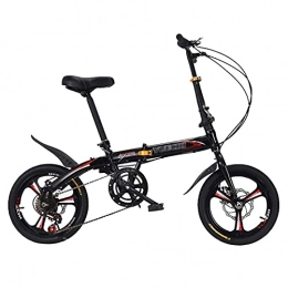 NoMI Bike NoMI Folding Bike Mini Small ​Portable Bicycle Lightweight Adult Student Folding 6 Speed Bicycle Male And Female Bicycle City Bicycle 16 Inch, Black