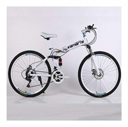 NOLOGO Bike NoraHarry Flower 21-speed Spoke Wheel Mountain Bike Folding 24 / 26 Inch Bike Love sports (Color : 26 inch white)