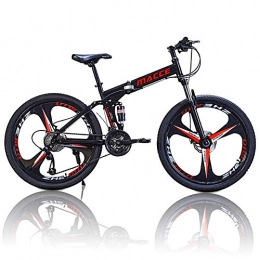 NORSENS Mountain Bike, Adult 26 Inch Mountain Bike, Double Disc Brake Bicycles, Foldable Frame 25.6 Inch Spoke Wheels