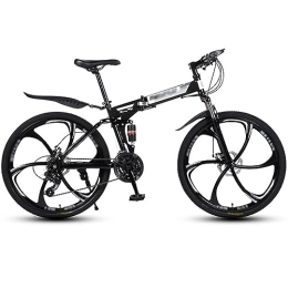 NYASAA Bike NYASAA Adult Men's and Women's Mountain Bikes, Foldable High Carbon Steel Frame, 26 Inch Wheels, For Going Out, Sports (black 26)