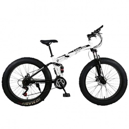 NZ-Children's bicycles Folding Bike NZ-Children's bicycles 26" Steel Folding Mountain Bike, Dual Suspension 4.0Inch Fat Tire Bicycle Can Cycling On Snow, Mountains, Roads, Beaches, Etc, Black