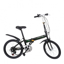 CXSMKP Bike Outdoor 20-Inch 7 Speed Bike City Folding Mini Compact Bicycle Urban Commuter with V Brake, High Carbon Steel Frame, Max Weight 220Lbs, Suit for Students, Office Workers, Urban Enviroments