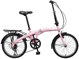 Rfeifei Folding Bike Outdoor Bike Folding Bike Adult Male and Female Students in The General Adolescent Boys and Girls Bicycle, Pink