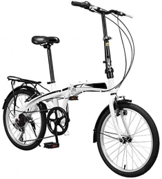 Rfeifei Folding Bike Outdoor Bike Folding Bike Adult Male and Female Students in The General Adolescent Boys and Girls Bicycle, White