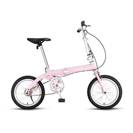 Ownlife Bike Ownlife 16inch Portable Quick Folding Bicycle Wheel Rims Quick Fold Road Bike Adult Cycling Mini BMX Birthday Gift (Color : Pink)
