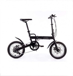 Painting Folding Bike Painting Folding Bicycle Ultra-light Aluminum Alloy 16 Inch 6-speed Bicycle Male Female Urban Adult Student Travel Bicycle BXM bike (Color : Black, Size : 16inch)